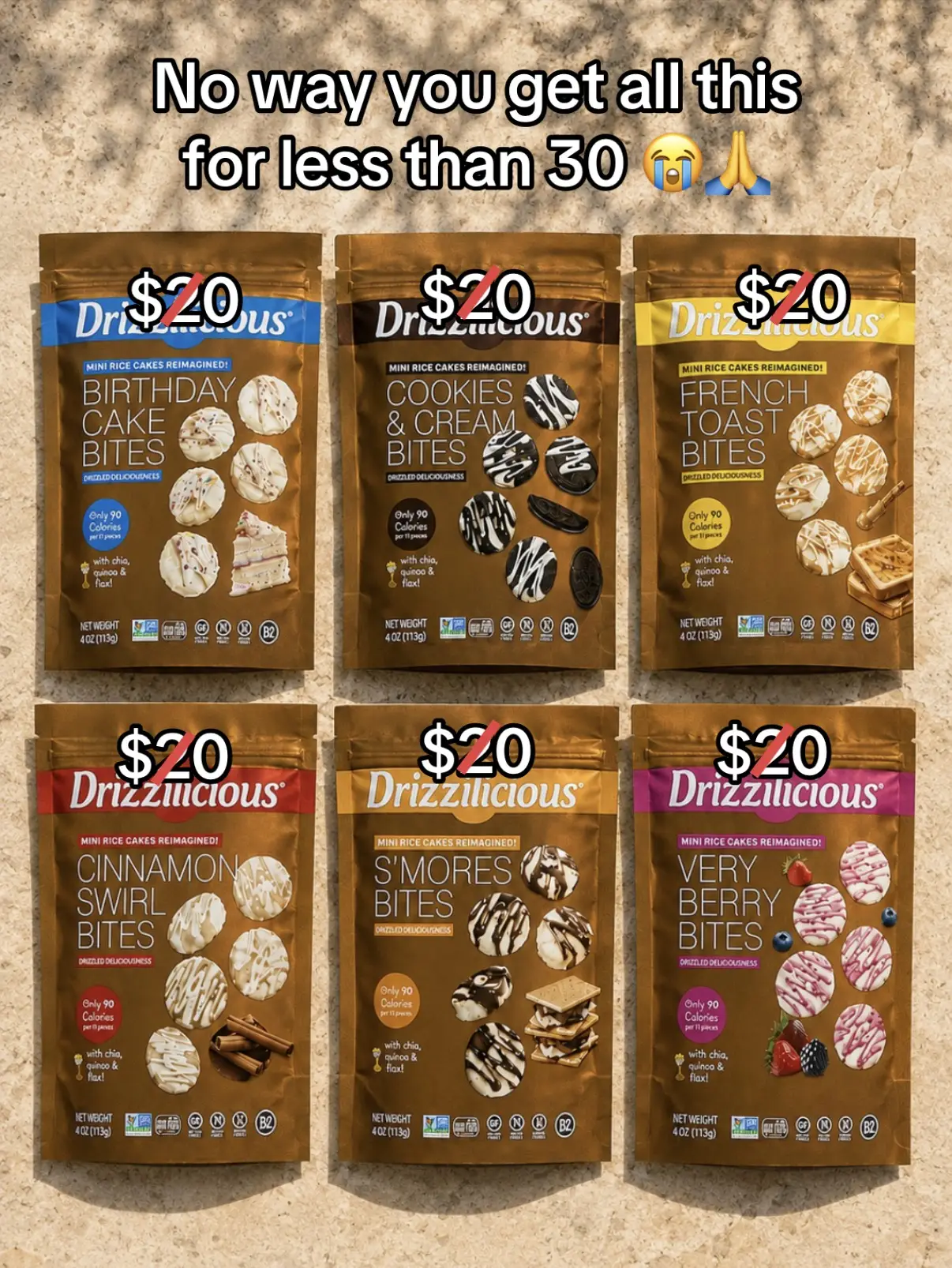 迷你脆米饼六口味90卡低卡